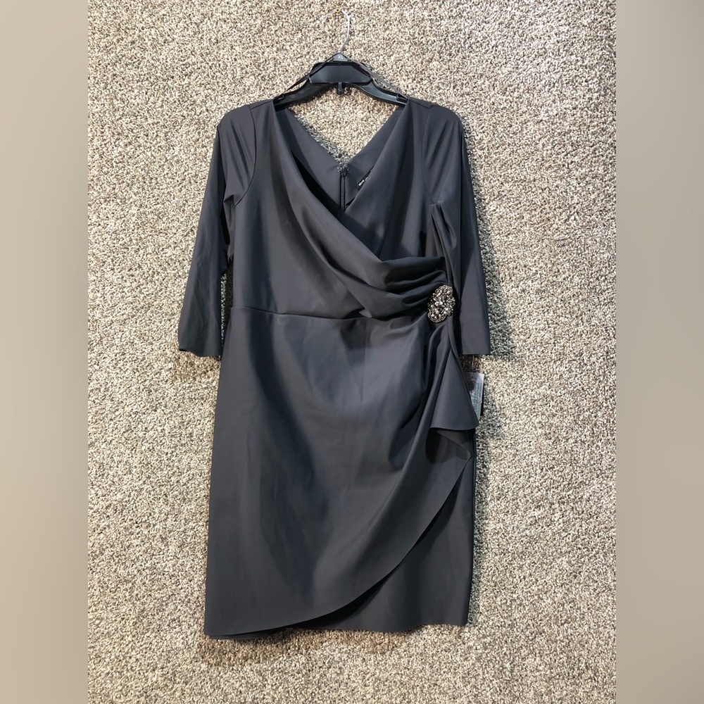 NWT Alex Evenings Slimming Short Sheath 3/4 Sleeve Dress Sz 14P - Picture 3 of 7